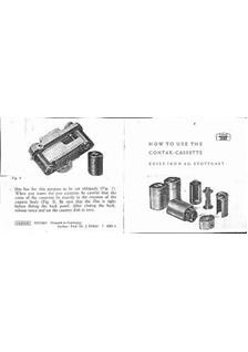 Zeiss Ikon Contaflex Accessories manual. Camera Instructions.